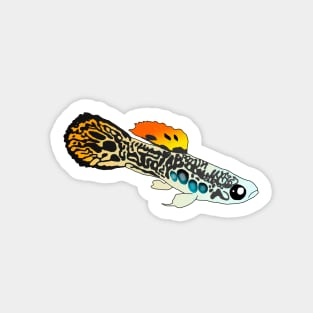 Red Lace Micariff Endler’s Livebearer Sticker